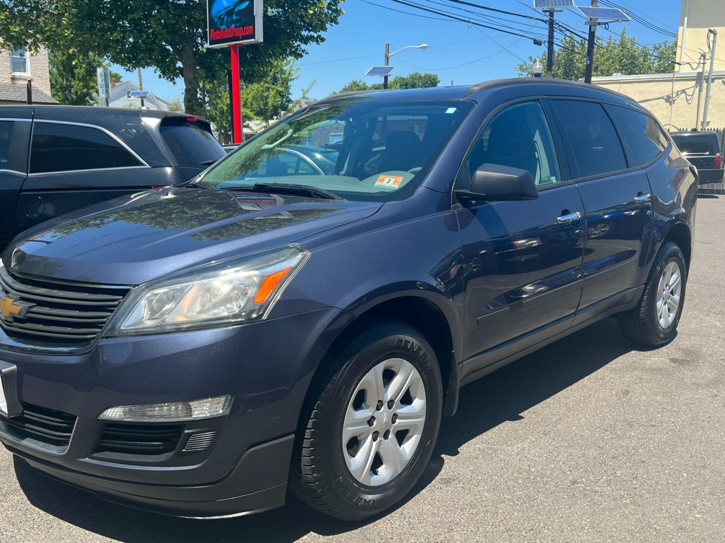 2013 Blue /gray Chevrolet Traverse (1GNKRFED4DJ) , located at 1018 Brunswick Ave, Trenton, NJ, 08638, (609) 989-0900, 40.240086, -74.748085 - Photo#0